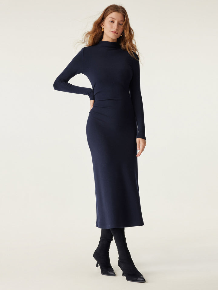 Maison Delcourt ™ | Robe midi à manches longues